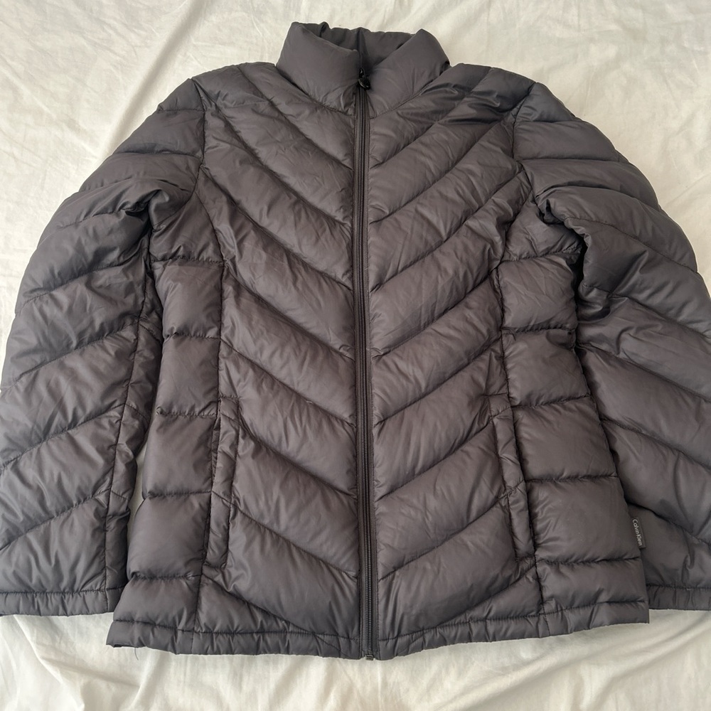Calvin Klein Charcoal Puffer Jacket
